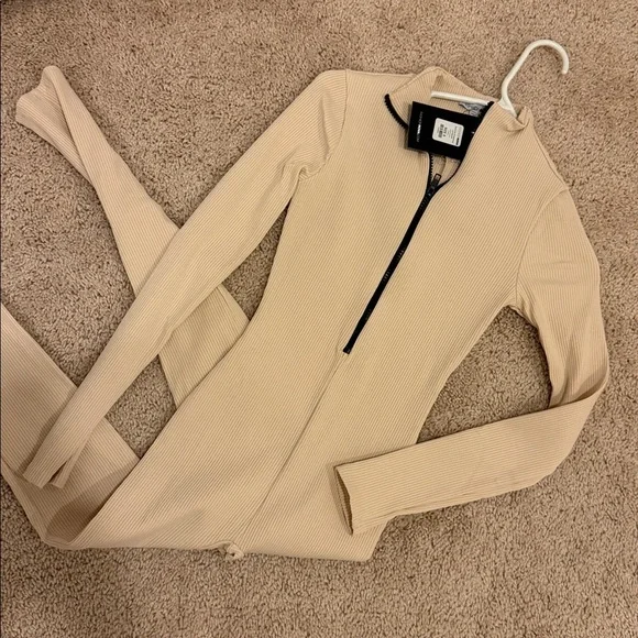 Fashion Nova Tan Seamless Jumpsuit - Picture 8 of 9